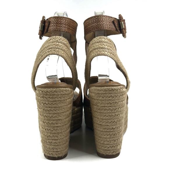 Sam Edelman Vada Espadrille Weave Brown Wedge Platform Sandals Women's 8M New - Picture 4 of 12